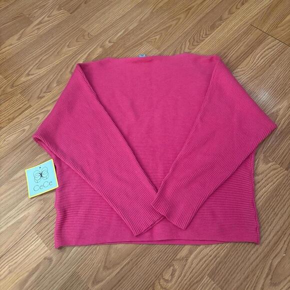CeCe Pink Boat Neck Sweater Size XS - Picture 6 of 7
